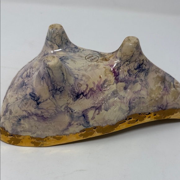 10 x4 “ Queen Pottery Elegant Gold and Purple Bowl - Picture 6 of 9